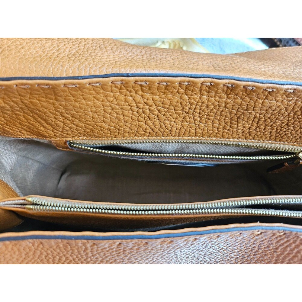FENDI Large Selleria Linda Bag, orange brown, NEW - Picture 7 of 16